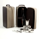 8 Piece Bar Set w/ 4 Collapsible cups, Ice Tong, Bar Tool and Stirrer in Ultra Suede Case